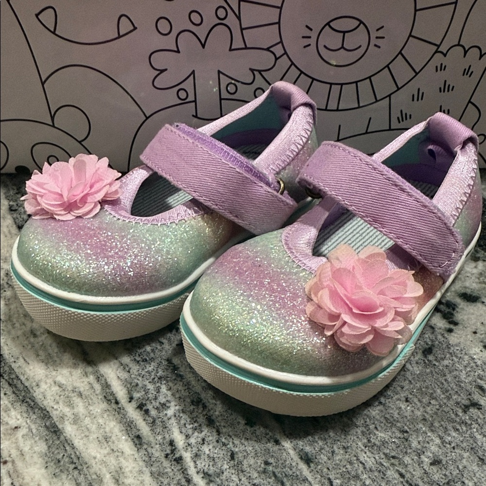 Wonder Nation Glittery Pink and Purple Dress Shoes